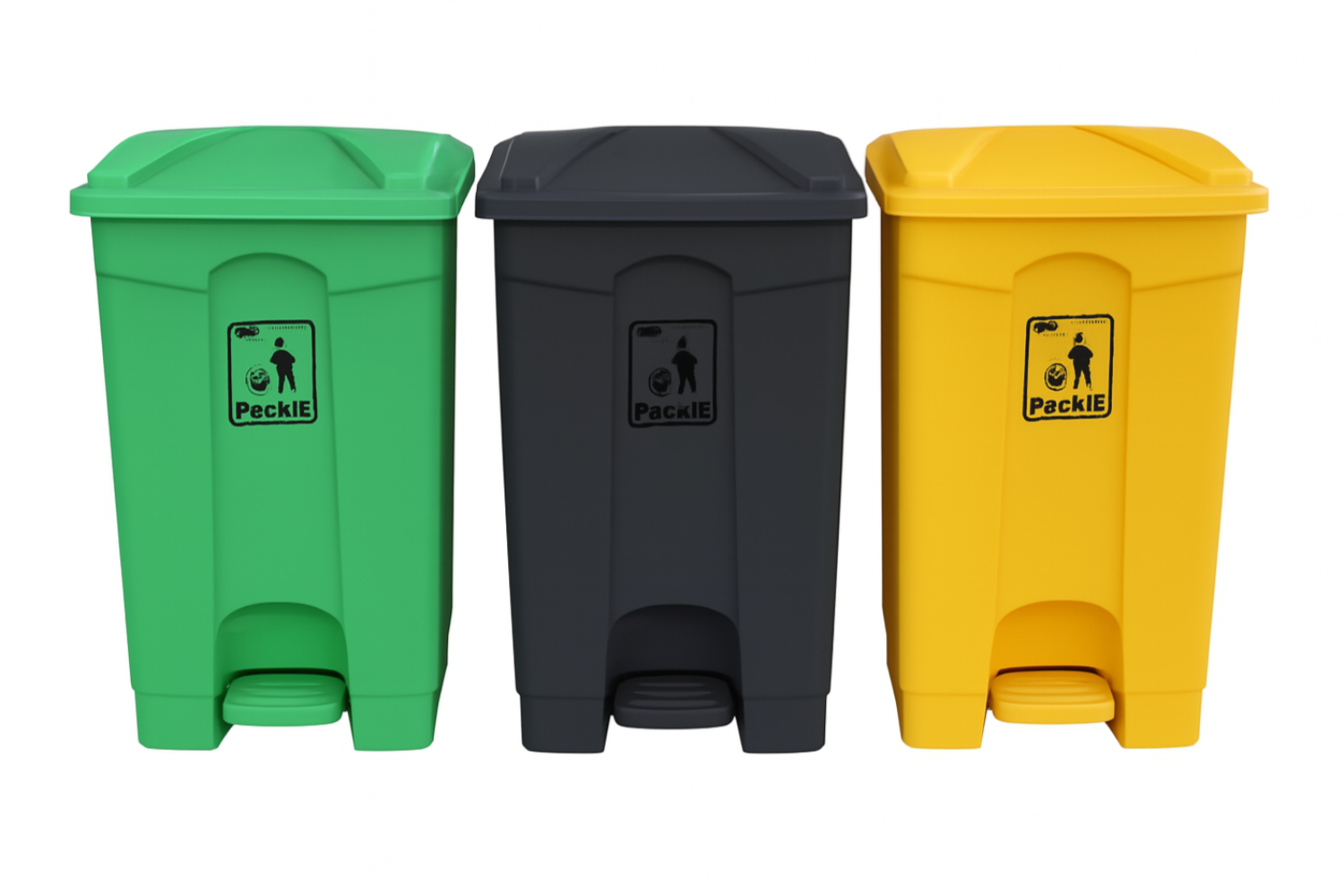 Zidello 70L Plastic Pedal Bin (16cm x 32cm x 20cm) – Durable Foot-Operated Dustbin for Home, Kitchen & Office